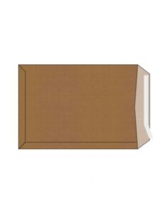 Confezione da 100 buste in carta kraft da 90 g - Misure 370x450 mm - Autoadesive con striscia in silicone - Colore marrone